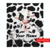 Customized printed blankets for personalized black cows and cute white cow printed sofas, Christmas and birthday gifts 2
