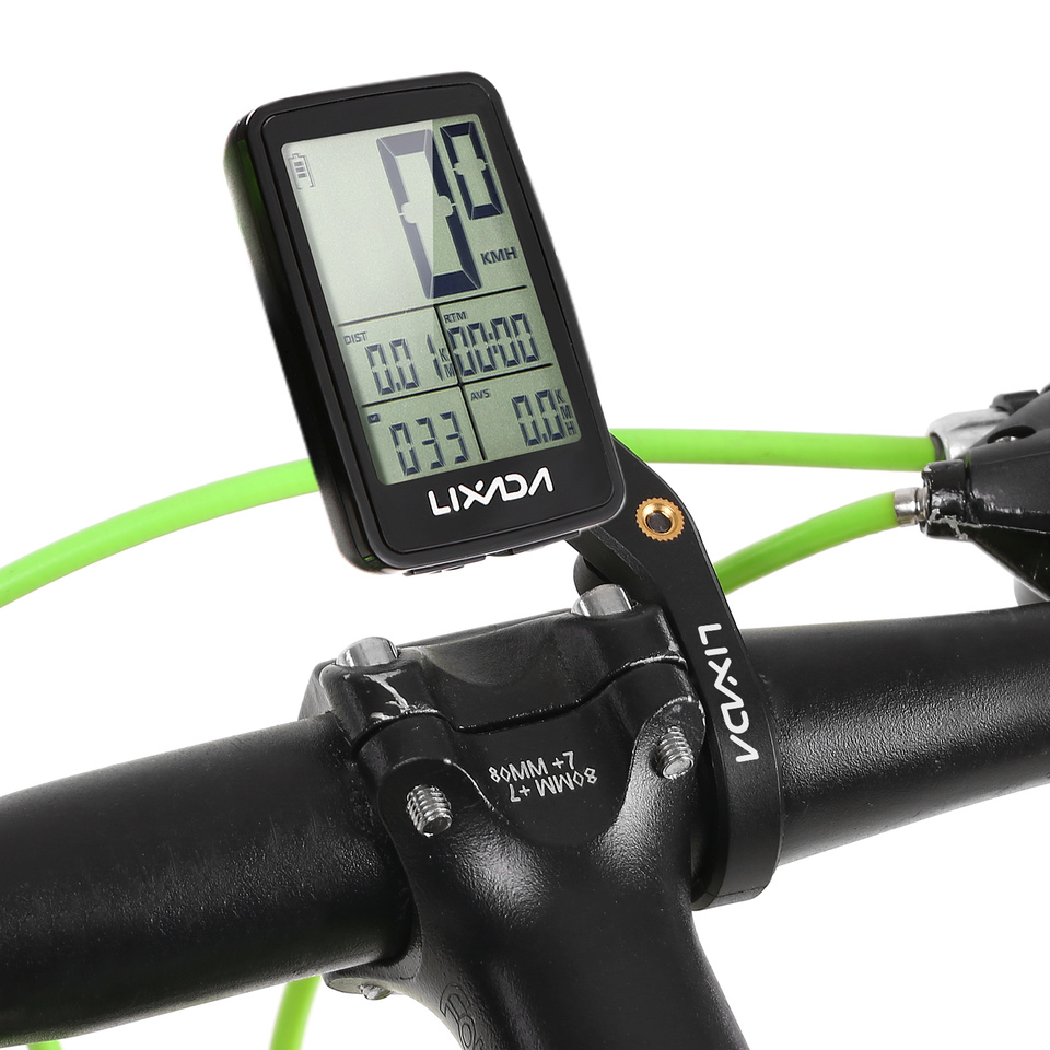 Lixada USB Rechargeable Wireless Bike Cycling Computer Bicycle Speedometer Odometer with Computer Mount Holder