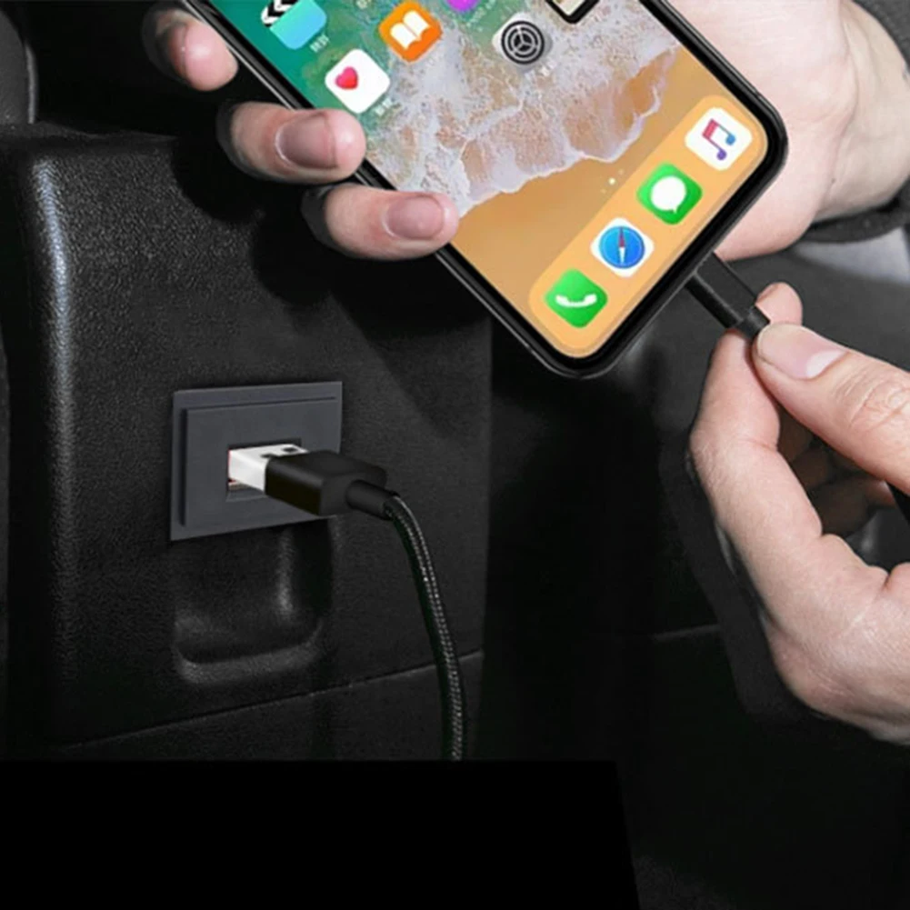 USB 충전 차량용 충전기 소켓 12-24V 블랙 차량용 충전기 부품 전원 소켓 트럭 ATV 보트 RV 버스용 2400 (mA)