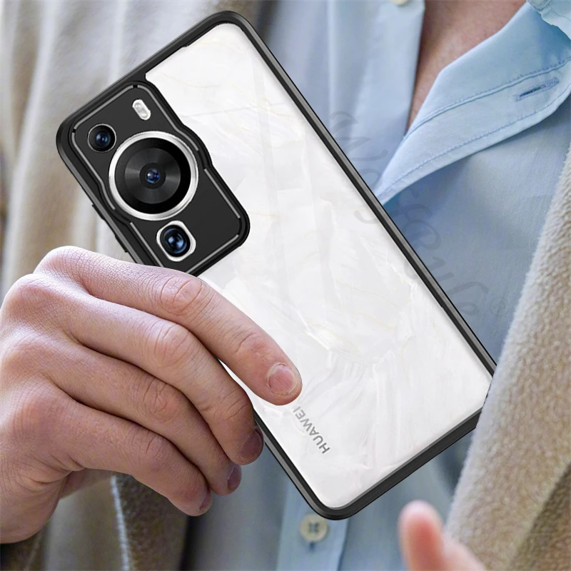 Per Huawei P60 Pro Custodia Cover Huawei P60 Pro Capas Paraurti Antiurto Colore Trasparente Cornice Clear Fundas Huawei P60 Pro P 60