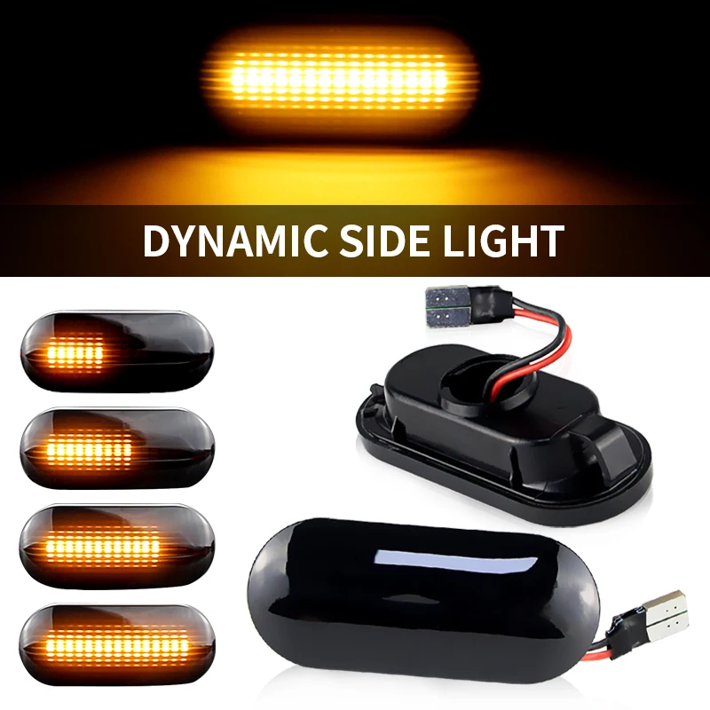 2PCS For VW Transporter T5/Multivan Caravelle Amarok Bora Golf3/4 Lupo Vento Dynamic LED Side Marker Signal Light Indicator Lamp