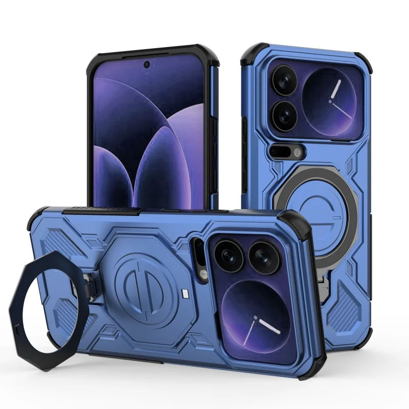 Shockproof Bumper Case with Ring Holder and Magnetic Attraction