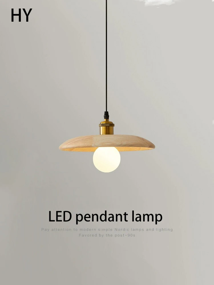 

Скандинавская деревянная светодиодная люстра, подвесной светильник для ресторана, в японской спальне, рядом с креативной кофейней, в винтажном стиле, искусство