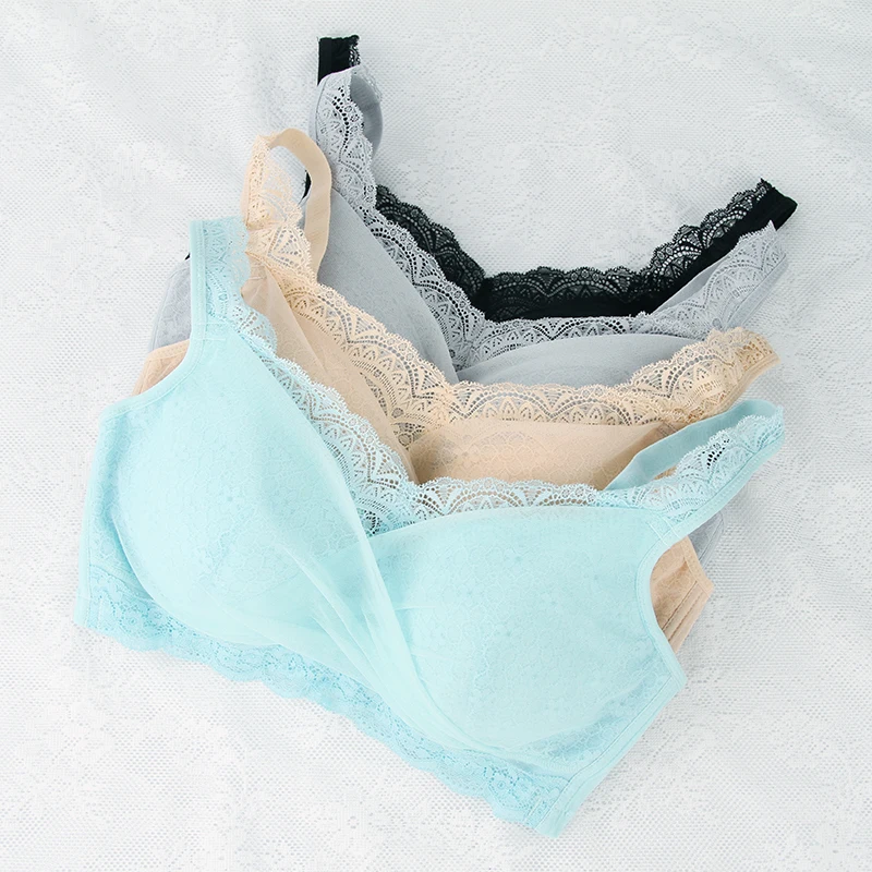 6049 Silicone Breast Bra Cancer Surgery Special Breast Bra Underwear Without Rims Fake Lace Tube Top training bra