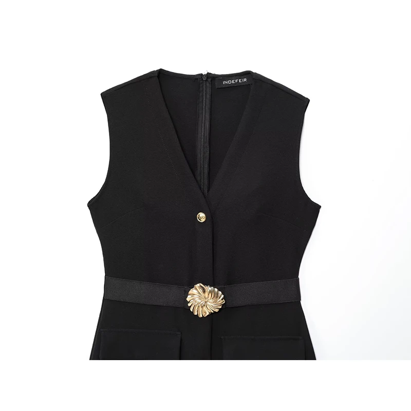 Black Elegant Party Midi Dresses 2025 Women's Summer Sleeveless Long Dresses Fashion Casual Vintage Evening Party Dress  ﻿