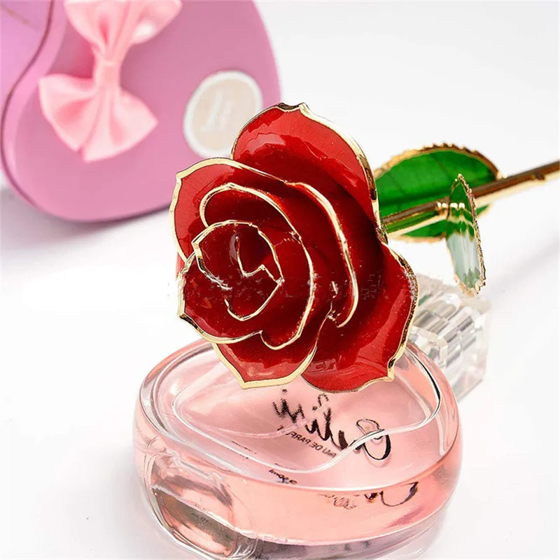 

24k Gold Rose Valentine's Day Gifts for Women Mom Mother's Day Birthday Anniversary Christmas Xmas Crystal Angel