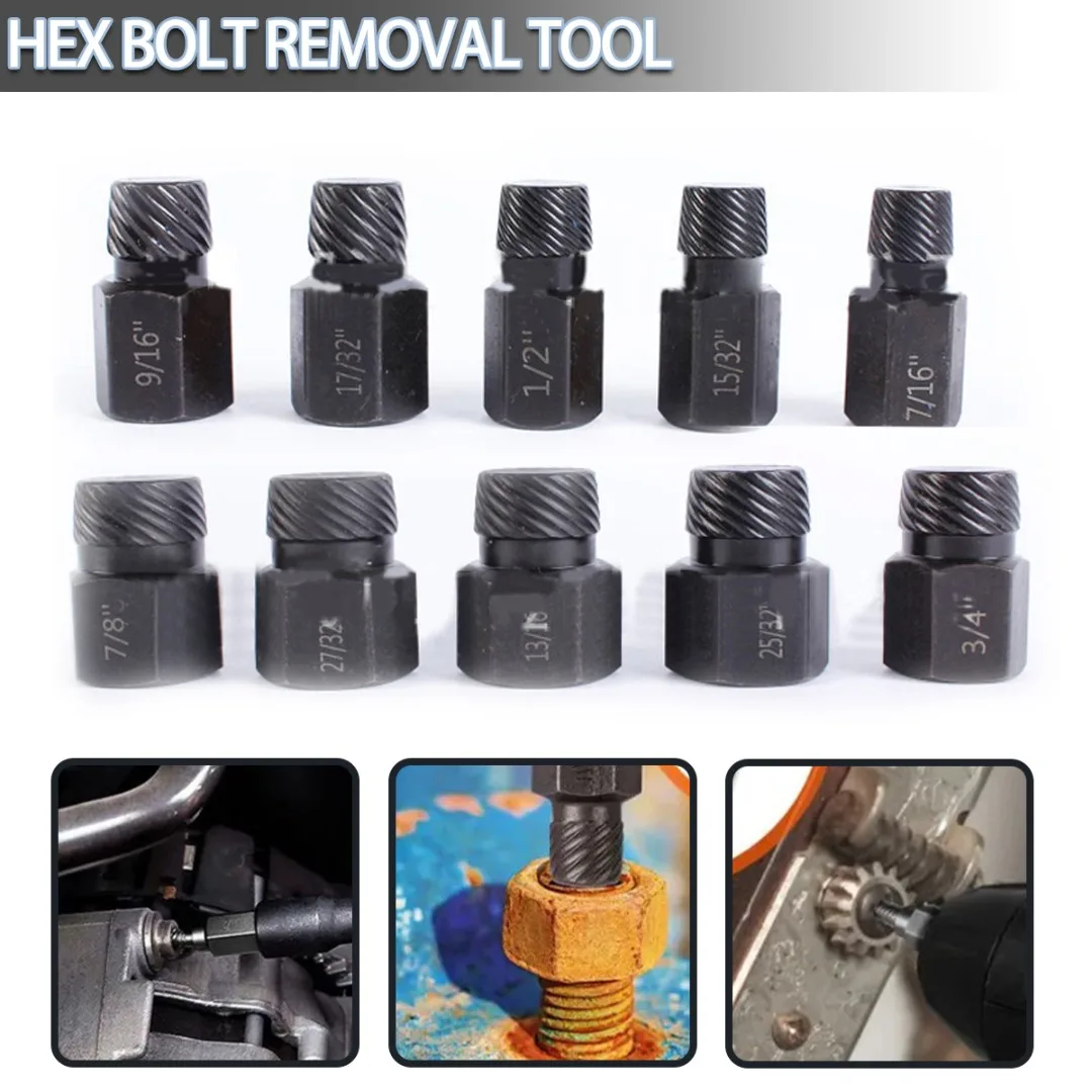 

5pcs/25pcsScrew Nut Extractor Broken Screw Extractor Broken Screw Hexagon Socket Bolt Removal Tool For Garage/Construction