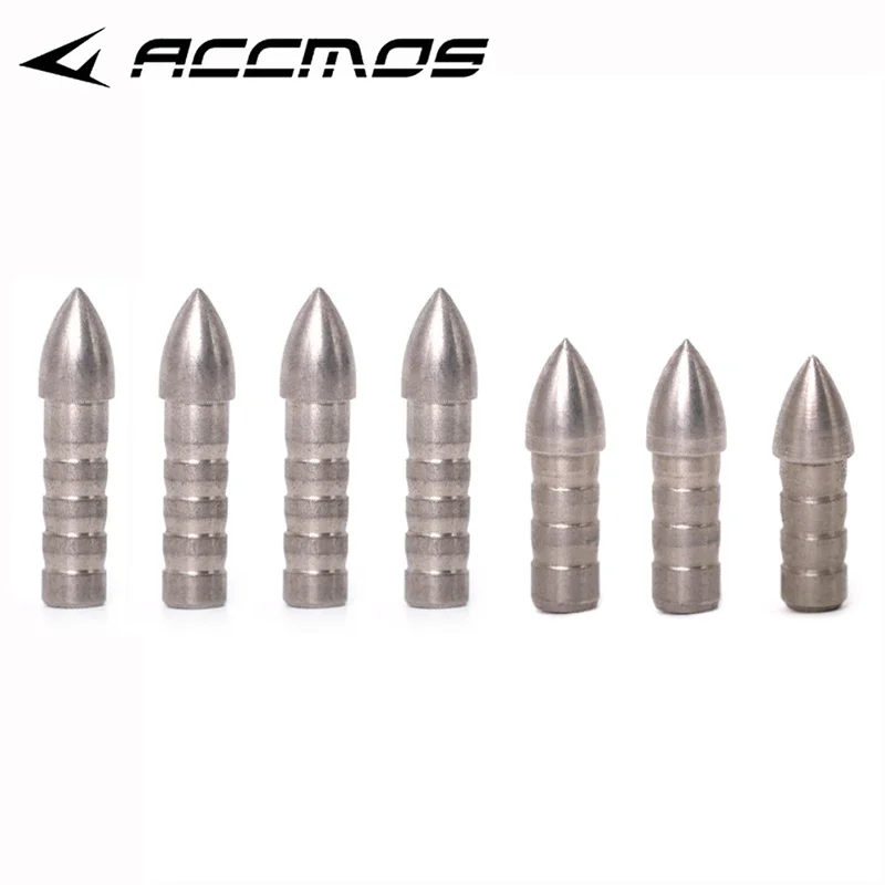 Stainsteel Arrow Tips Insert Arrow Head for ID 6.2mm Archery Hunting Accessory 12pcs 80/100grain