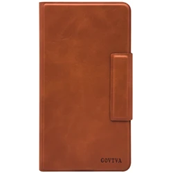 Transparent Magnetic Flip Case Cover with Auto Sleep/Wake & Detachable Design (Vintage Brown)