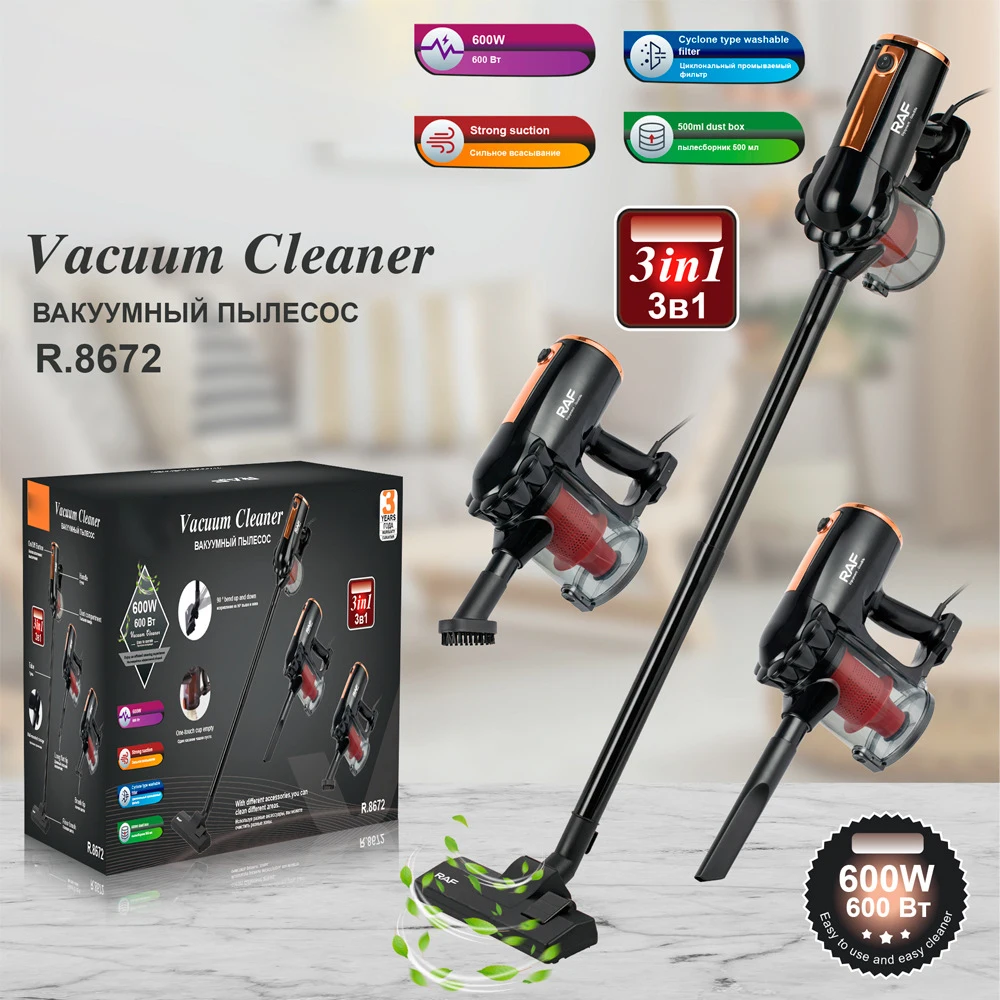 

R.8672 Multifunction Vacuum Cleaner 600W 3in1 Handheld Rod Type Vacuum Cleaning Machine