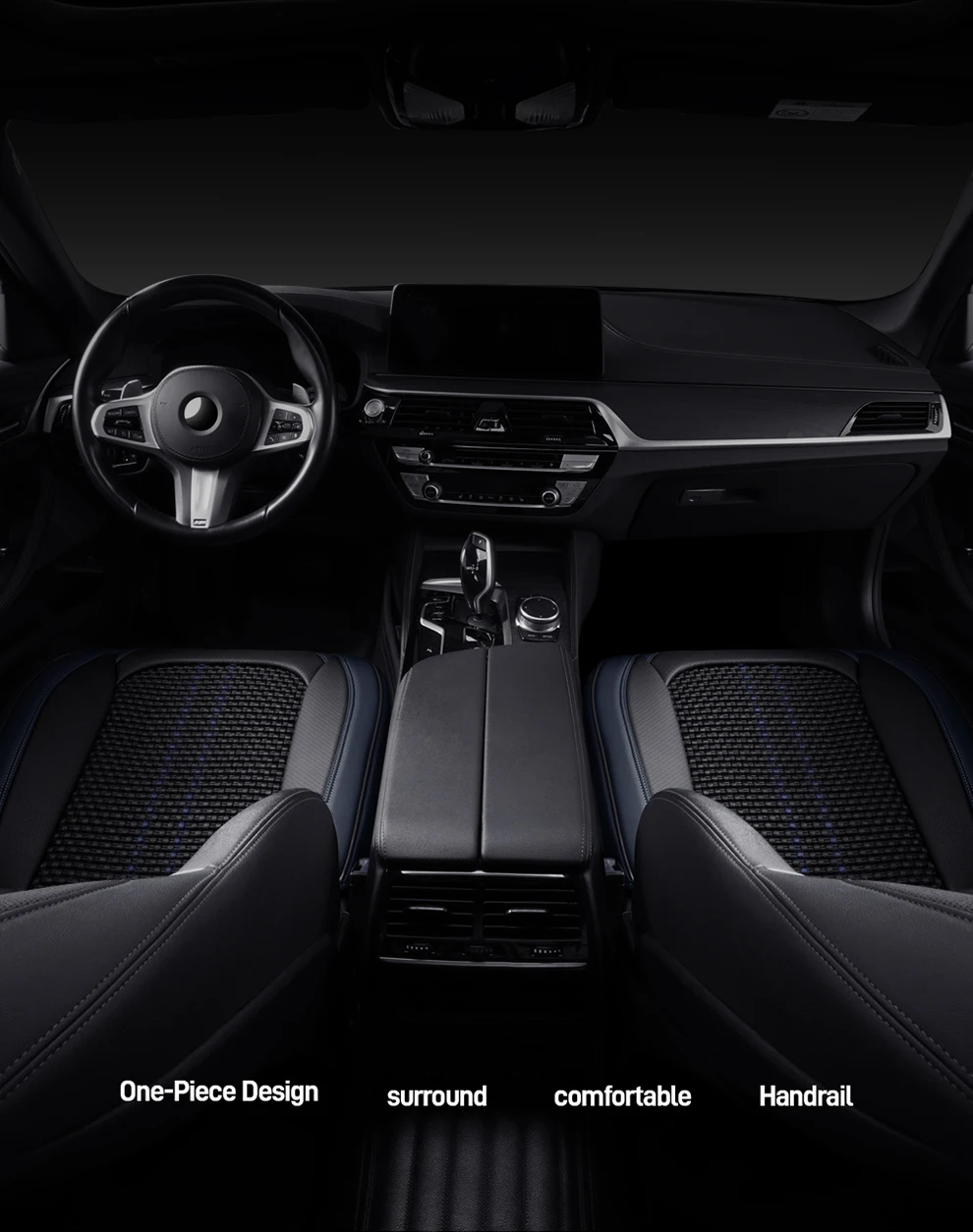 MounSgk Car Seat Covers Fit For Toyota Auris 2015-2019 Cushioned Waterproof Slippery Front And Rear 5-seat PU Leather Upholstery,Black With Memory Pillows