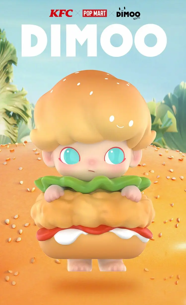 POP MART DIMOO KFC Joint Series Blind Box, modelo de juguetes, caja ...