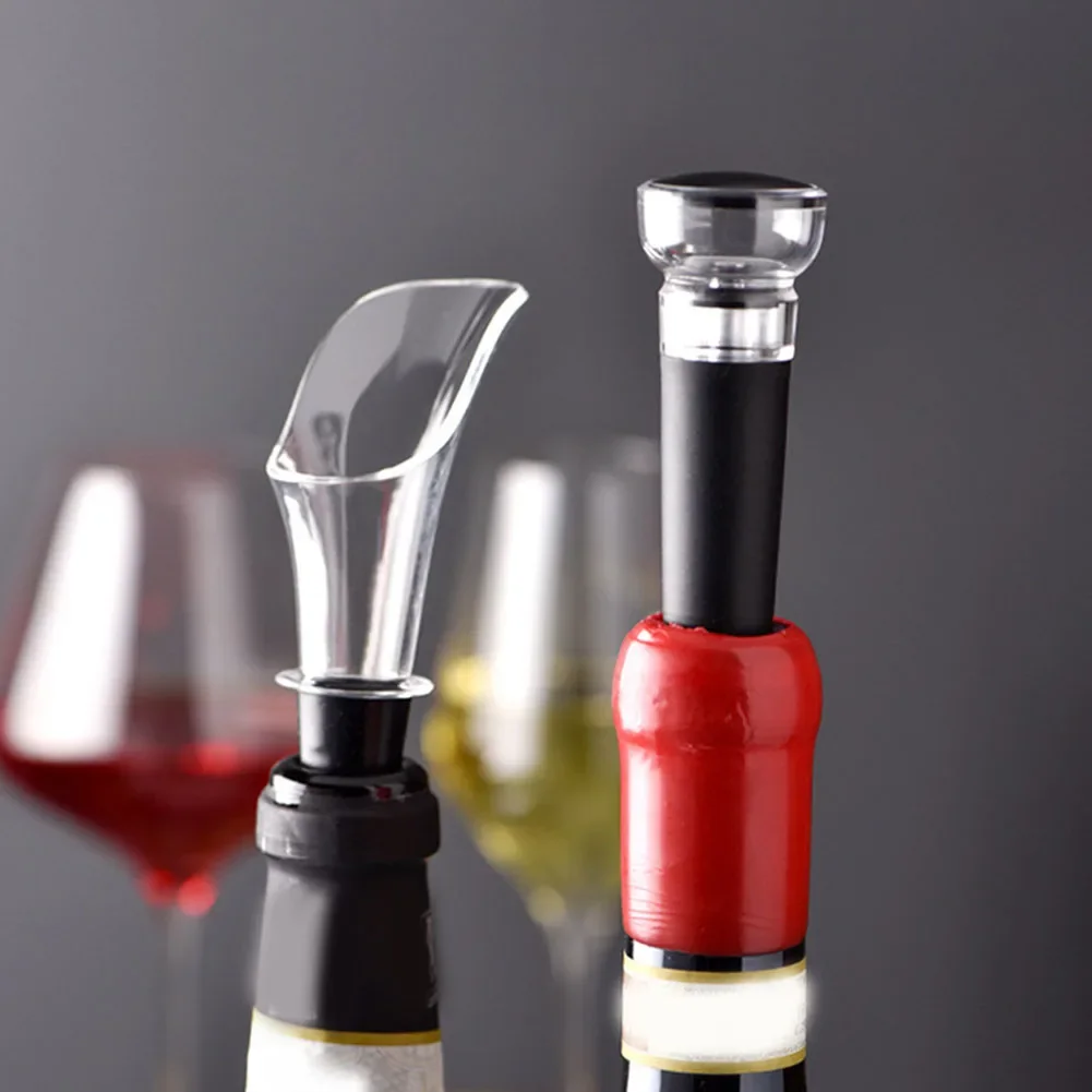 

Wine Aerator Wine Aerator Pourer Spout Plastic Wine Aerator Pourer And Vacuum Stopper Drinkware Wineware Accessories