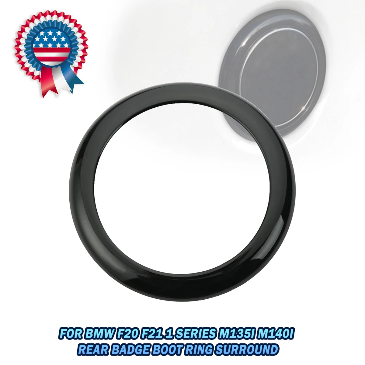BMW 1 시리즈 F20 F21 2011-2019용 글로스 블랙 후면 배지 부츠 링 서라운드