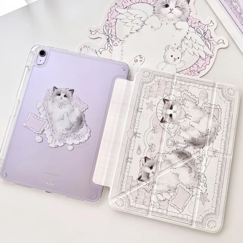 Rabbit Apple 3+Y Fold Acrylic Tablet Case - Enhanced Design with Durable Protection
