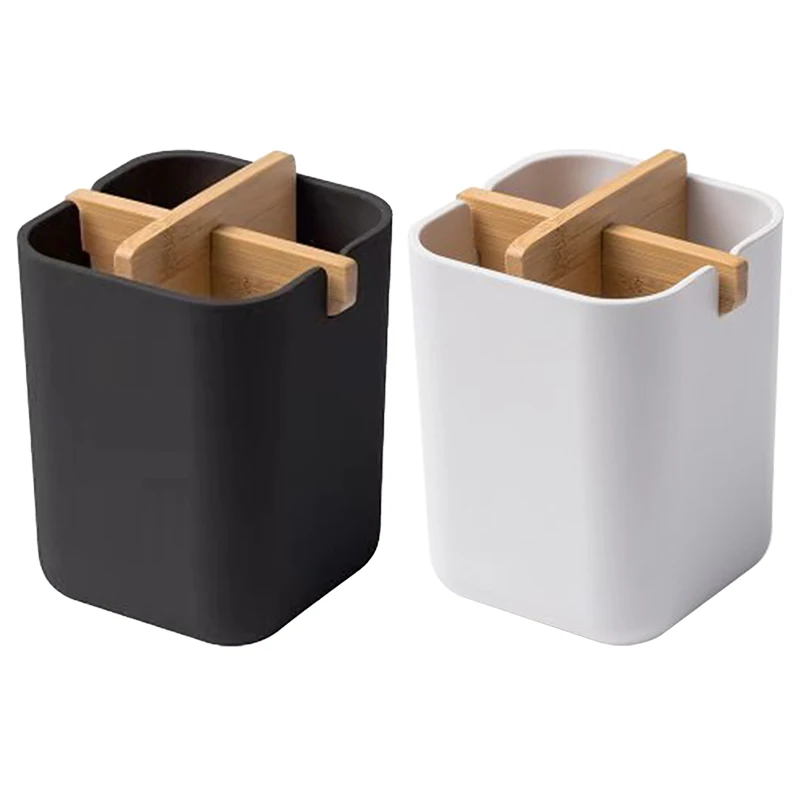 

Toothbrush Organizer 4 Grid Toothbrush Rack Kitchen Tableware Storage Rack Simple Design Storage Rack Convenient For Cleaning