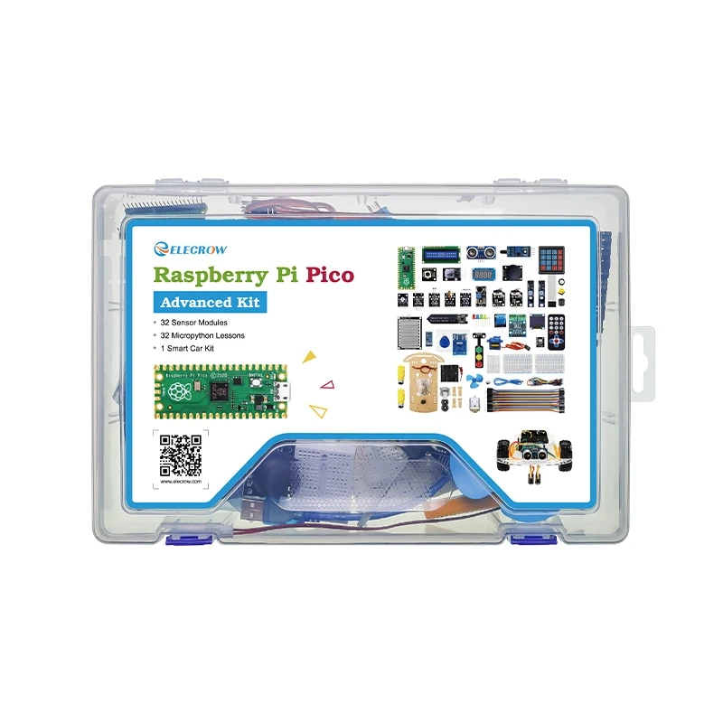 Raspberry pi Pico Avançado Kit Pico w Rp2040 Board com Cabeçalhos 32 Módulos 32 Tutorial Detalhado 32 Projetos Kit Faça Você Mesmo Car Kit - Imagem 6