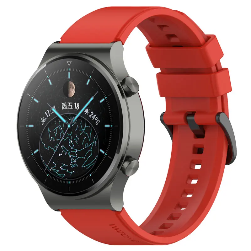 High-Quality 22mm Official Silicone Sport Watchband Strap - Universal Fit