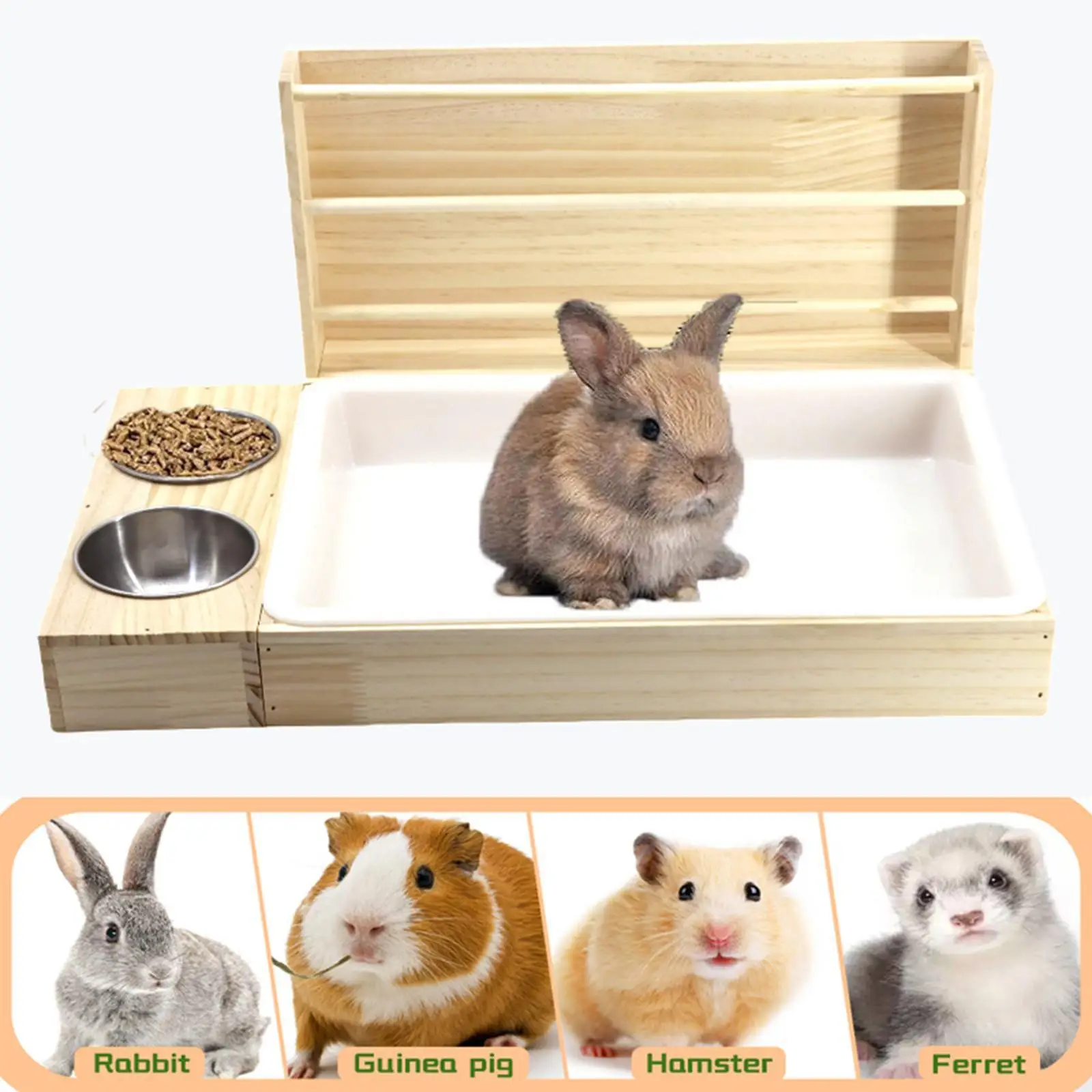 3 in 1 Rabbit Hay Feeder Guinea Pig Hay Holder for Gerbil Hamster Rabbit