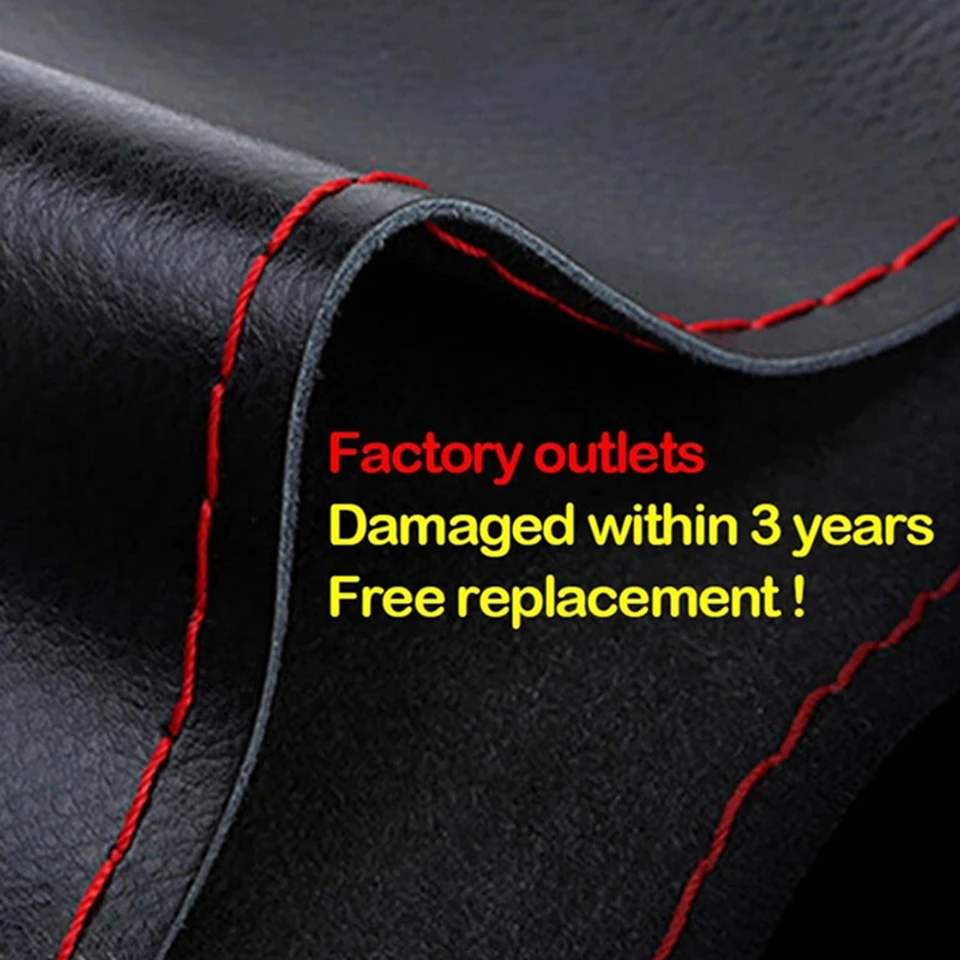 Steering Wheel Cover Car Steering Wheel Braid Universal 38cm Microfiber Leather Needles And Thread Soft Anti-Slip Auto Interior Car Accessories