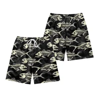 Coconut Tree Pattern Beach Shorts For Men Fishbone 3D Printed Swim Trunks Summer Street Surf Board Shorts Vacation Short Pants 2