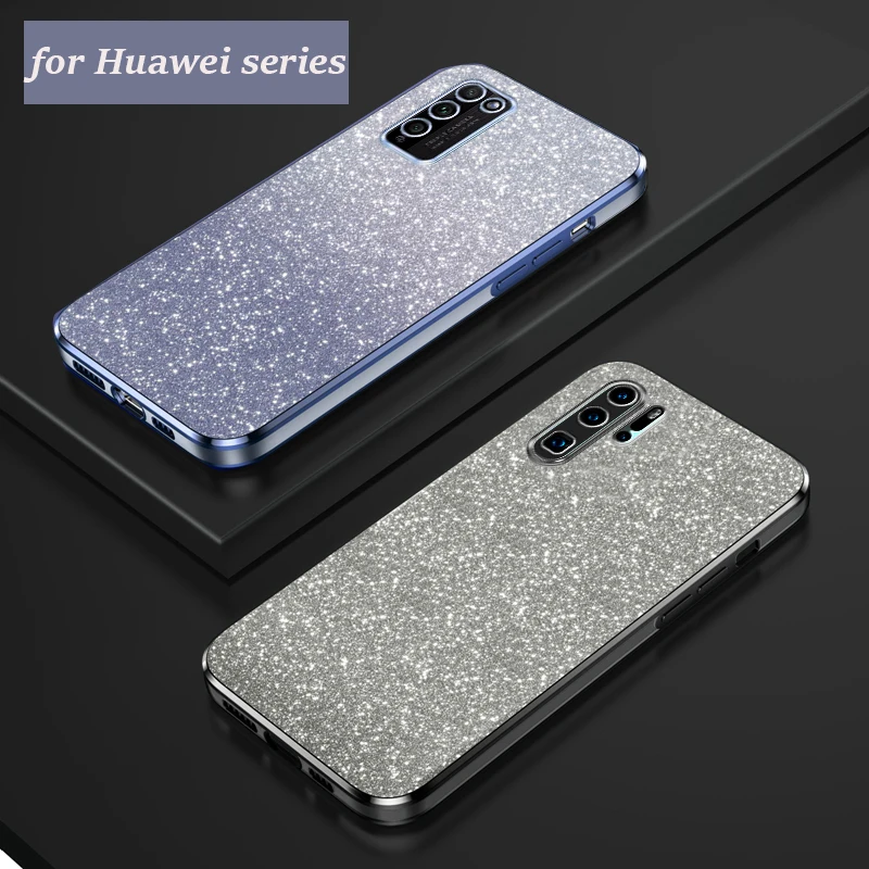 Honorx8 9X X40 Custodia Con Placcatura Glitter Sfumata Di Lusso Per Huawei Honor X8 8X 9X X30 X40 X10 X20 X50 X9A 9X Pro 4G 5G Cover
