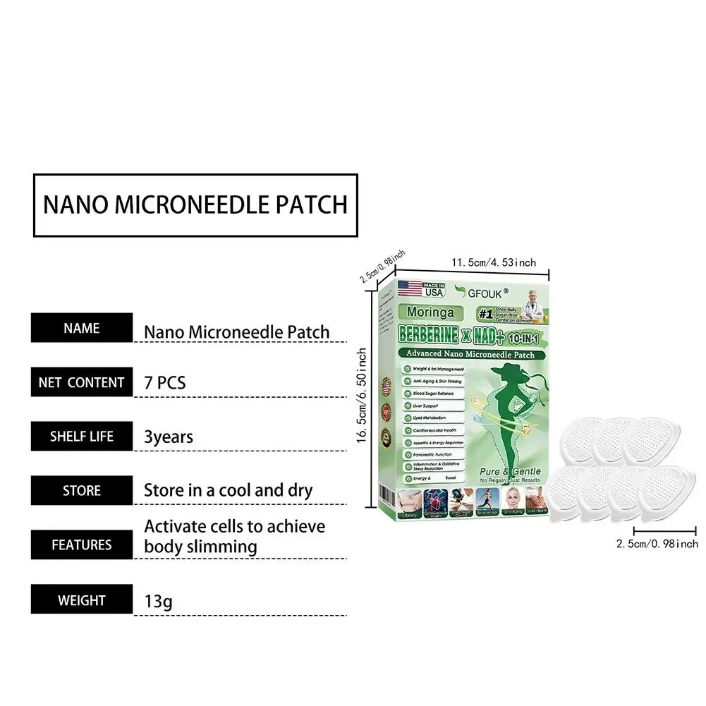Patch amincissant nano microneedle berberine nad raffermissant corps_voghion.com