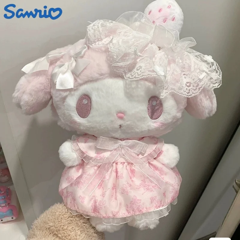 

Мультяшный Sanrioed аниме Моя Мелодия плюшевая игрушка Ins Девочка Сердце кавайный бант плюшевая кукла аксессуары орнамент Красивый праздничный подарок