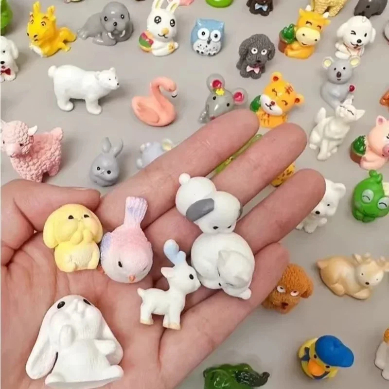 60PCS Kawaii Rabbit Dog Model Toys Child Birthday Party Favors Gifts Surprise Blind Bag Small Gifts Independent Packaging Random