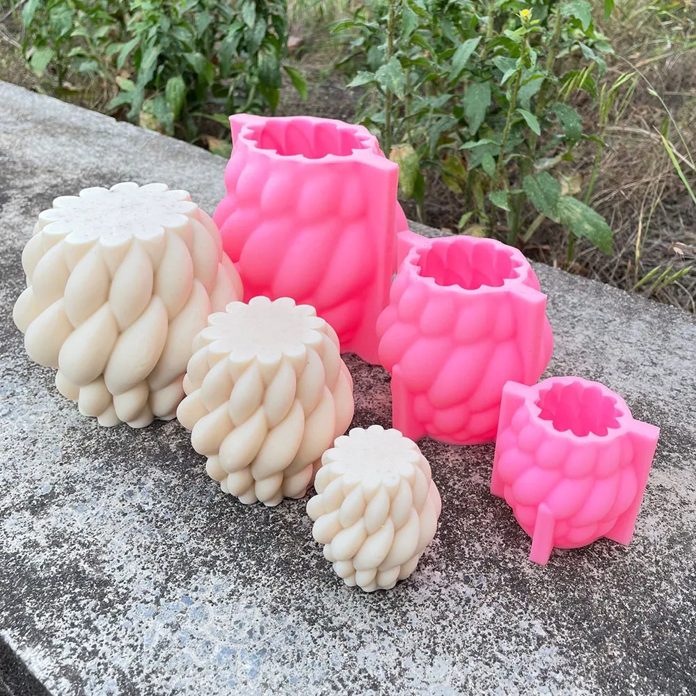 Description Picture 2 of itemRotating 3D Raindrops Candle Silicone Mold Geometric Crafts Art Abstract Candle Making Tool DIY Soap Resin Mold Gifts Home Decor