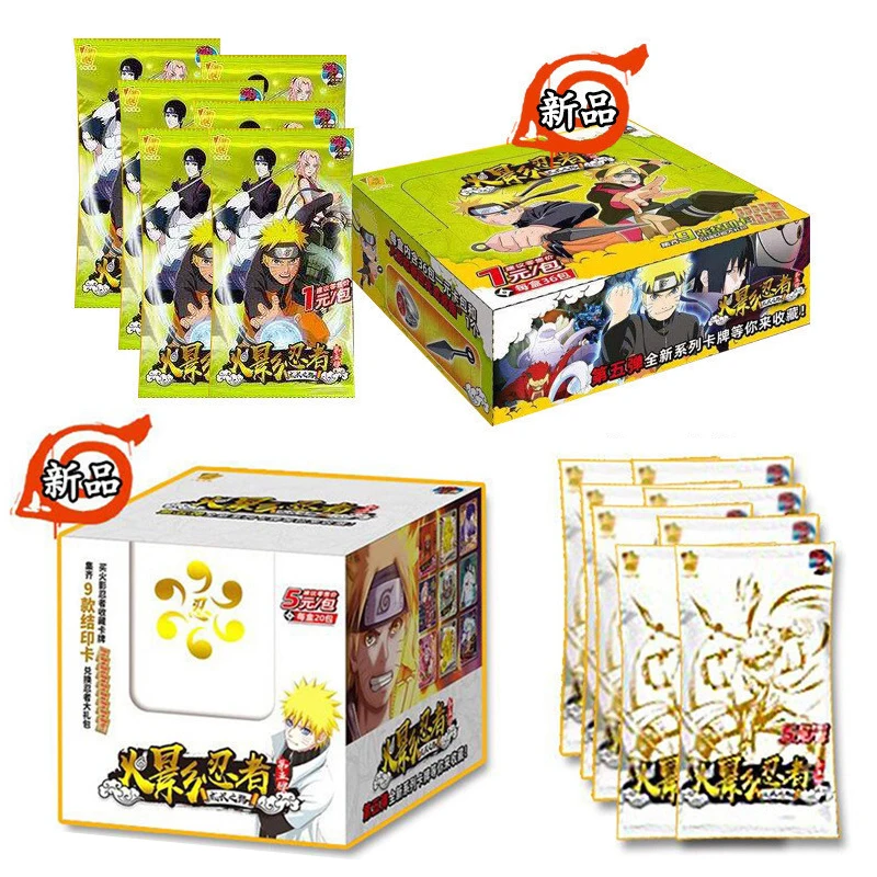 

Genuine Original Naruto Box Cards Playing Game Hobby Collection Rare Tcg Card Figure Sasuke Ninja Kakashi for Children Gift Toys