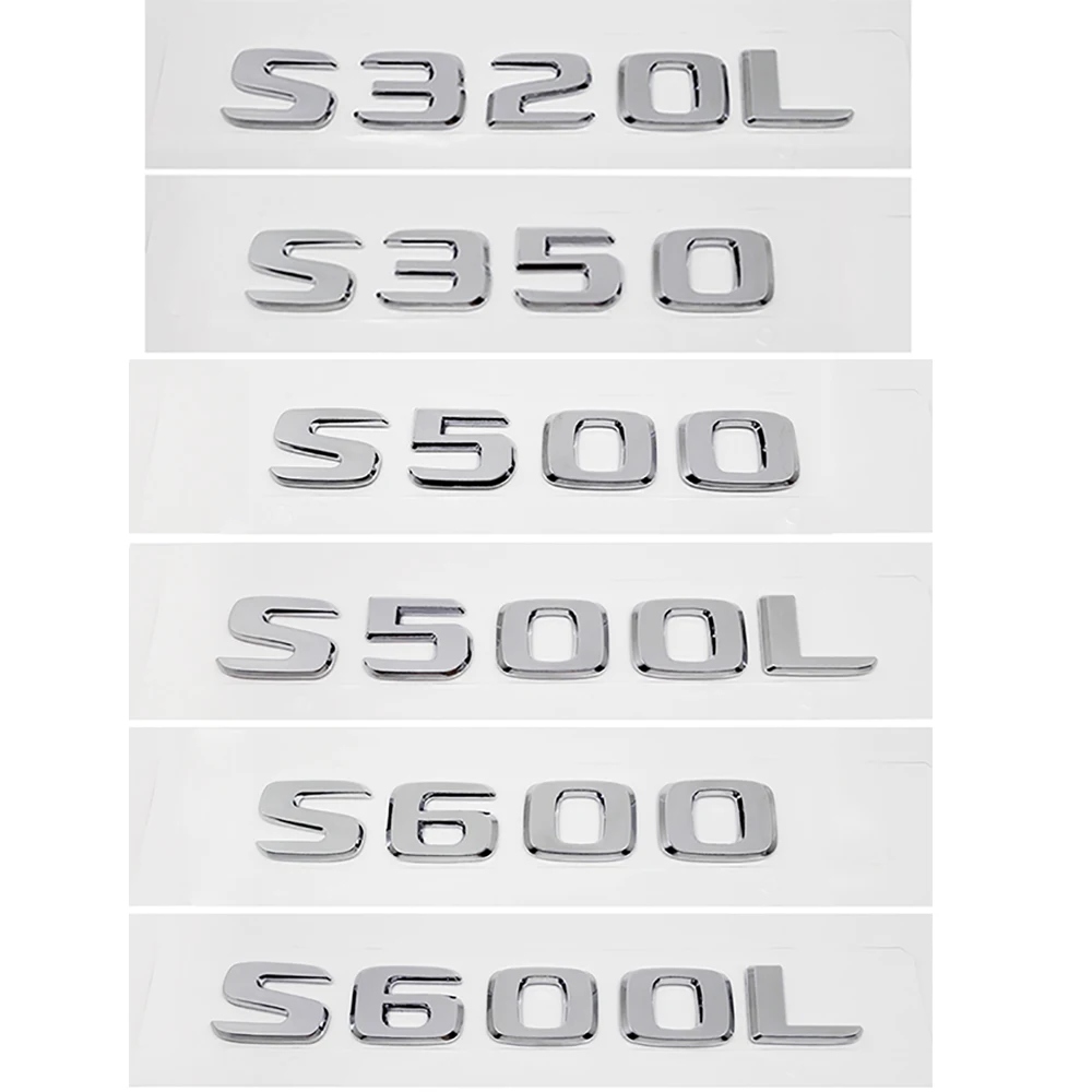 Наклейка на крышку багажника W140 S320L S350 S500 S500L S600 S600L W245 серебряная наклейка с