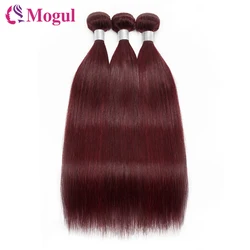 Color #99j Burgundy 3/4 Bundles Straight Double Weft Human Hair Bundles Brazilian Remy Hair Weave Extension 10-26 Inches