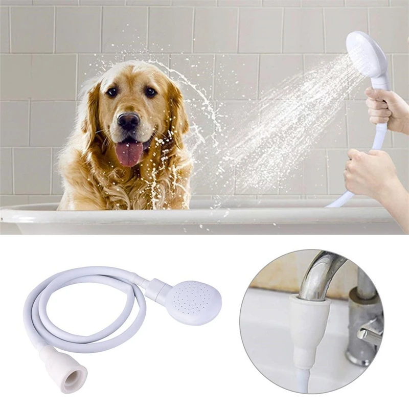 Pet Bathing Shower Dog Cat Multifunctional 1.3m Extender Garden Sprayer Cleaning Grooming Tools
