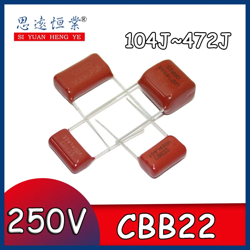 

CBB22 Polypropylene Film Capacitor Brand New 63V 100V 250V 400V 630V Full Series 104 105 225J 1UF 2.2UF 100NF