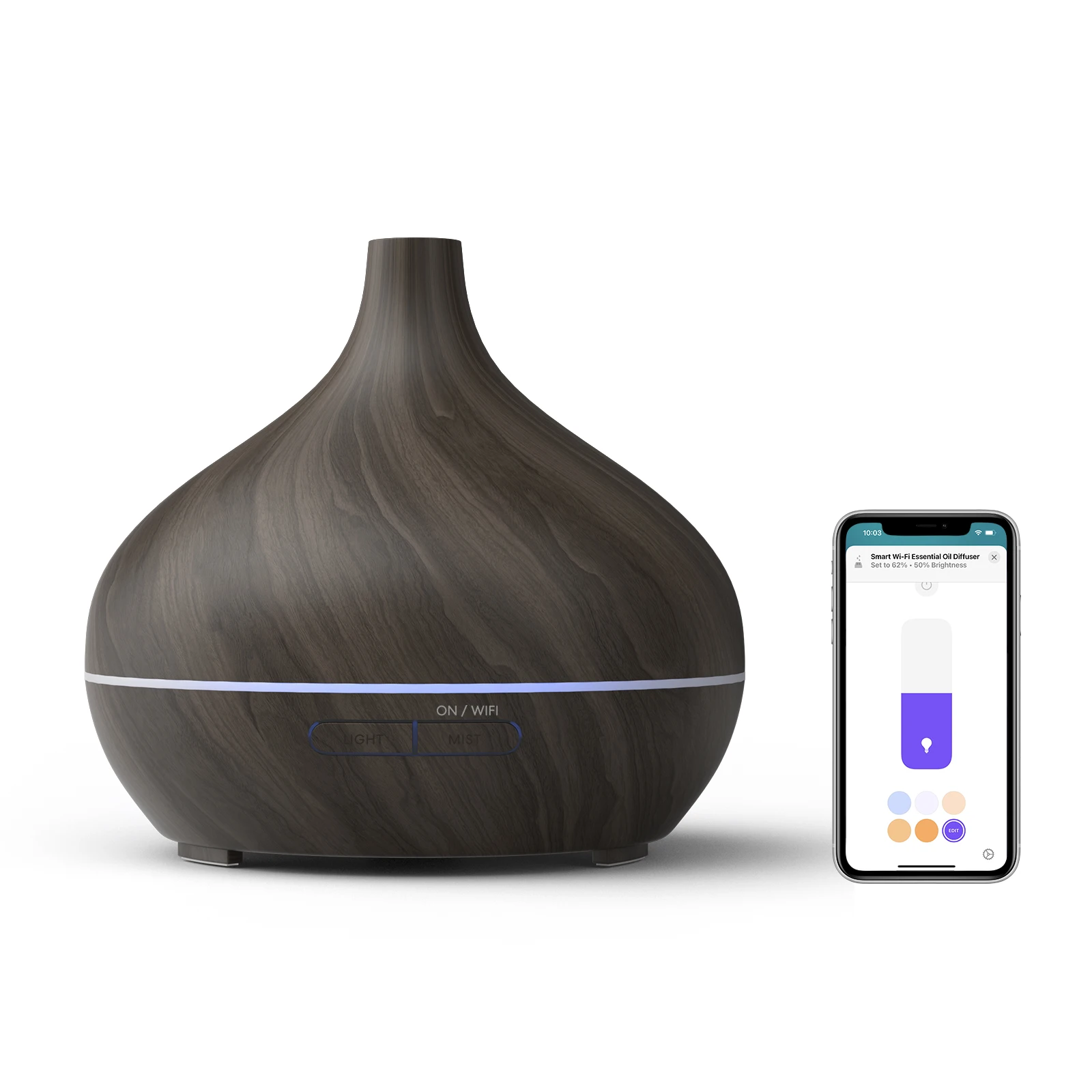 meross Difusor inteligente de aceite esencial WiFi funciona con Apple  HomeKit y Alexa, difusor ultrasónico de aromaterapia y humidificador de  niebla