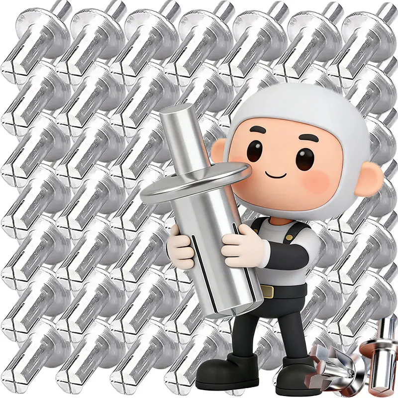 10-300PCS Expansion Rivets Hammer Drive Percussion Aluminum Expansion Nail Head Piercing Knock Small Tapping Screws Fasteners 10-300PCS Expansion Rivets Hammer Drive Percussion Aluminum Expansion Nail Head Piercing Knock Small Tapping Screws Fasteners