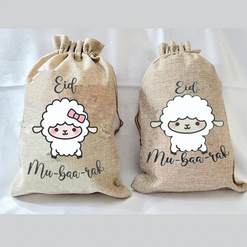 

5pcs sheep Eid Mubarak gift bags boy girl Money pouches happy Al Adha Muslim Islamic Ramadan Kareem Iftar Party decoration favor