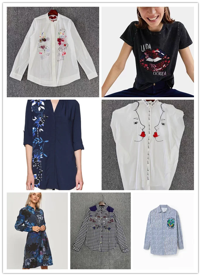 

Foreign trade original single Spanish trend fashion new printed vintage embroidery ladies shirt