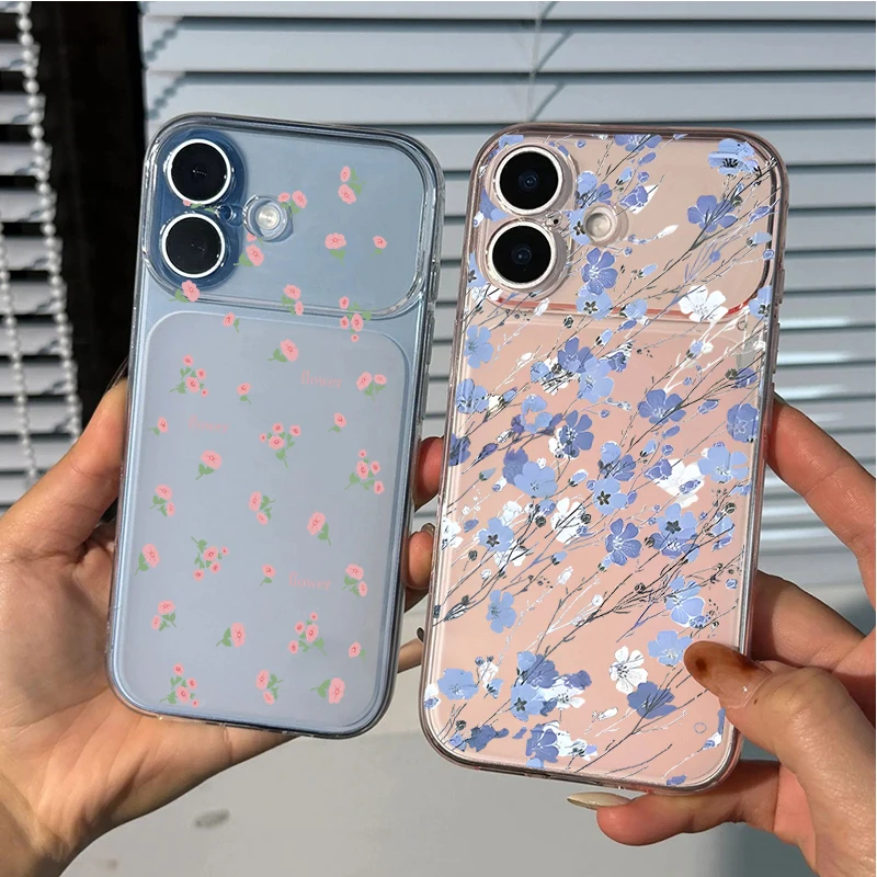 Trendy Floral Silicone Clear Phone Case with Flower Design