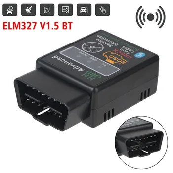 16 Pin 12V Car Diagnostic Tools V1.5 ELM327 OBD2 Code Reader Scanner Bluetooth 5.1 OBD 2 Interface Adapter Auto Engine Tester 1