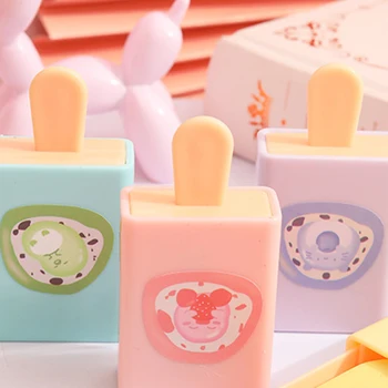 Set di Gomme da Cancellare a Forma di Gelato, Scatola con Gomme Puzzle per Studenti, Premi Scolastici e Regali per Feste, Giocattolo di Cancelleria