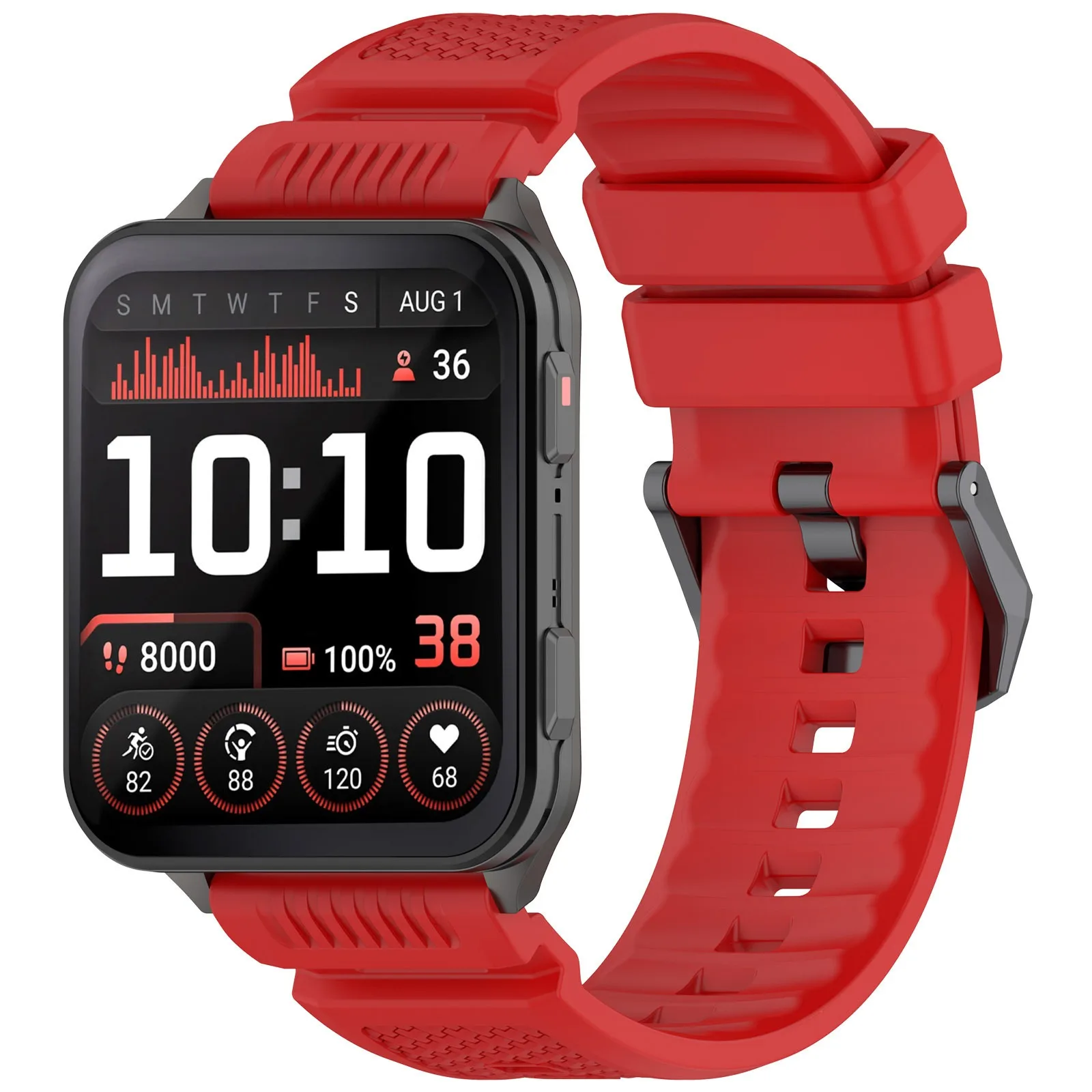 Premium 24MM Silicone Watch Band - Durable Sport Wristband Bracelet Design