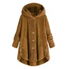 Fashion Trend Autumn and Winter Press-pleated Printed Turn-collar Long-sleeved Shirt Two-piece Furry Coat 2