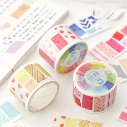 Bande adhésive Washi décorative de base, 1 pièce, ruban de masquage, pour carnet de notes, papeterie pour scrapbooking 
