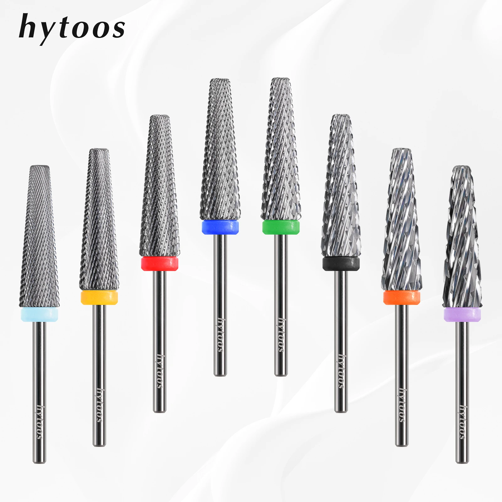 HYTOOS 5 in 1 카바이드 네일 드릴 비트 24mm 슈퍼 롱 네일 버 (전동 ..