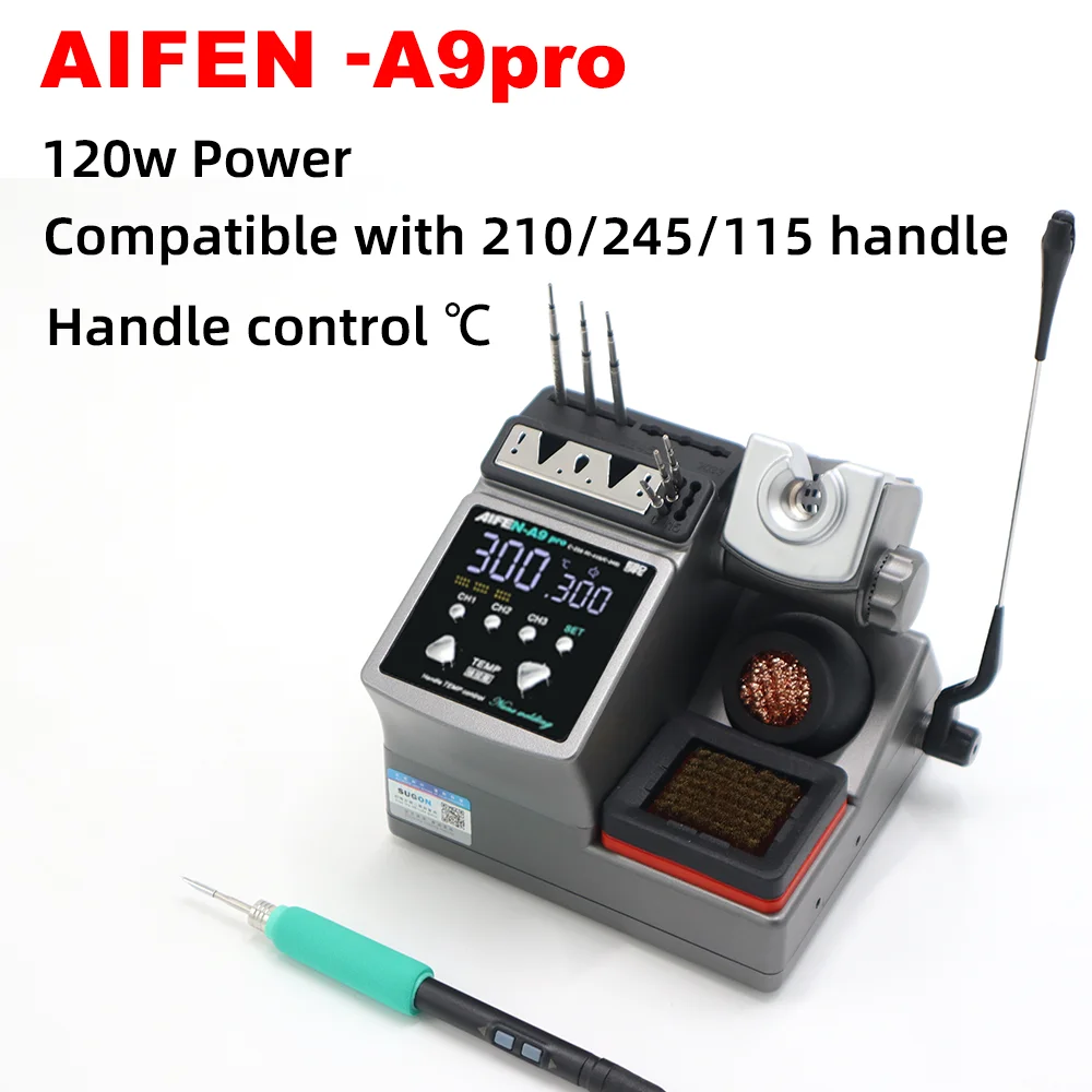 AIFEN A9pro  Паяльная станция  Совместимый оригинальный наконечник для паяльника  210/245/115  Ручка управления температурой  Сварочные работы