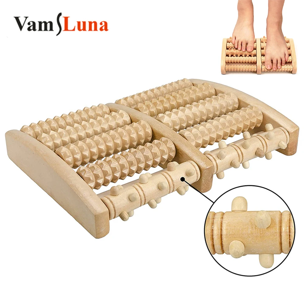 Wooden Foot Massage Roller Relieves Fatigue Foot Pain and Plantar Fasciitis Plantar Muscle Relaxation Tool Releases Lymph