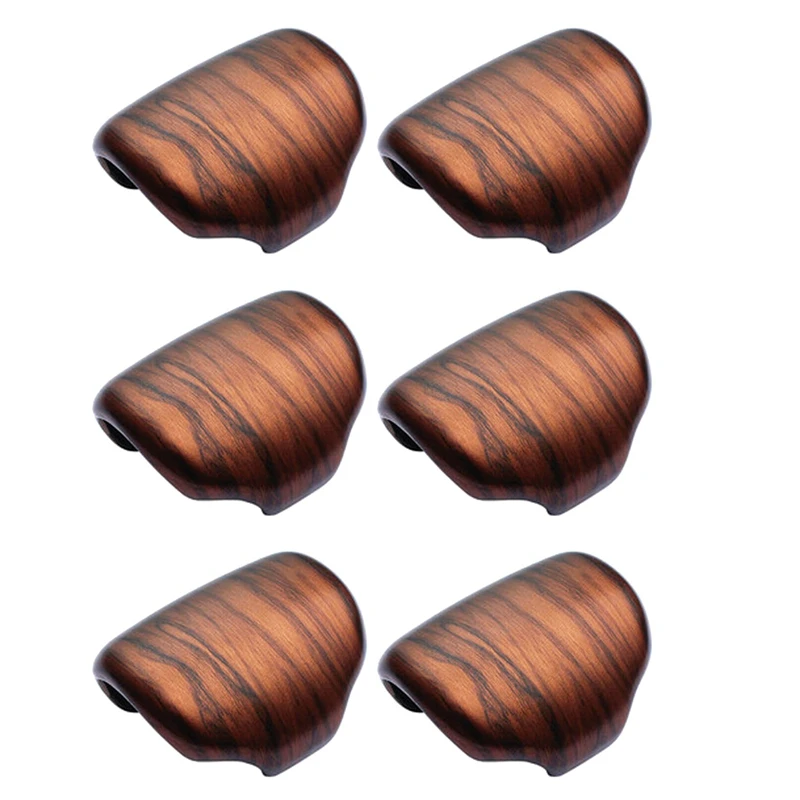 

6X ABS Peach Wood Grain Gear Lever Shift Knob Cover Trim For Honda CR-V CRV 2017-2020