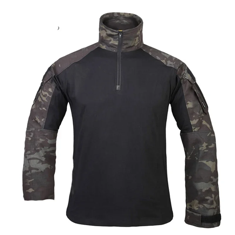 New Mens G3 Combat Shirt Camouflage Hiking Outdoor Tactical Gear Frog Hunting Uniform Shirt Multicam MCBK Blue